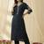Women Floral Embroidered Thread Work Kurta with Trousers