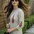 Women Printed Beads and Stones Cotton Kurta with Trousers