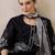 Floral Embroidered Round Neck Sequinned Linen Kurta With Trousers & Dupatta