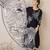 Floral Embroidered Round Neck Sequinned Linen Kurta With Trousers & Dupatta
