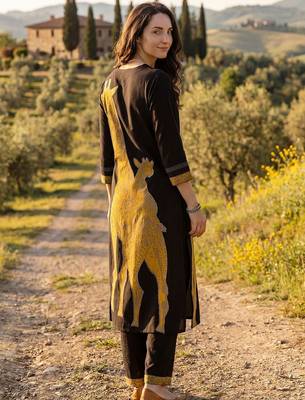 Women Animal Printed Kurta with Palazzos 6