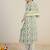 Floral Printed V-Neck Pleated Cotton A-Line Kurta & Trousers With Dupatta
