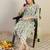 Floral Printed V-Neck Pleated Cotton A-Line Kurta & Trousers With Dupatta