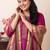Women Thread Work Kurta with Trousers & With Dupatta