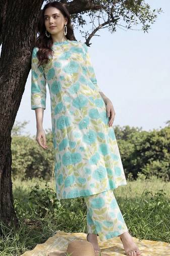 Women Floral Printed Kurta with Palazzos