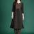 Women Printed Pleated Mirror Work Cotton Kurta with Trousers