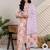Women Printed Cotton Kurta with Trousers & With Dupatta