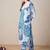 Floral Printed V-Neck Straight Kurta With Trouser