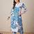 Floral Printed V-Neck Straight Kurta With Trouser