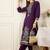 Women Printed Mirror Work Cotton Kurta with Trousers