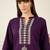 Women Printed Mirror Work Cotton Kurta with Trousers