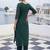 Women Embroidered Chanderi Silk Kurta with Trousers & With Dupatta