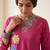 Women Floral Embroidered Thread Work Cotton Kurta with Trousers & With Dupatta