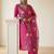 Women Floral Embroidered Thread Work Cotton Kurta with Trousers & With Dupatta