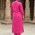 Women Floral Embroidered Thread Work Cotton Kurta with Trousers