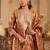 Ethnic Motifs Woven Design Round Neck Straight Kurta &Trousers With Dupatta