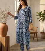 Printed Cotton Kurta & Trousers