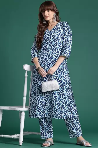 Printed Cotton Kurta & Trousers