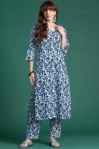 Printed Cotton Kurta & Trousers