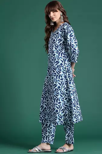 Printed Cotton Kurta & Trousers