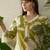 Floral Printed Cotton Straight Kurta With Trousers