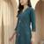 Women Floral Printed Sequinned Cotton Kurta with Trousers