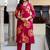 Women Printed Cotton Kurta with Trousers