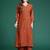 Embroidered Thread Work Kurta with Trousers
