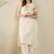 Women Floral Embroidered Thread Work Kurta with Trousers