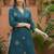 Women Floral Printed Sequinned Cotton Kurta with Trousers