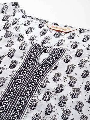 Plus Size Printed Kurta with Trousers & Dupatta 2