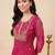 Women Bandhani Printed Kurta with Trousers & With Dupatta