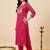 Women Bandhani Printed Kurta with Trousers & With Dupatta
