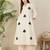 Floral Embroidered Mandarin Collar Thread Work Cotton A-Line Kurta & Palazzo