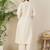 Floral Embroidered Mandarin Collar Thread Work Cotton A-Line Kurta & Palazzo