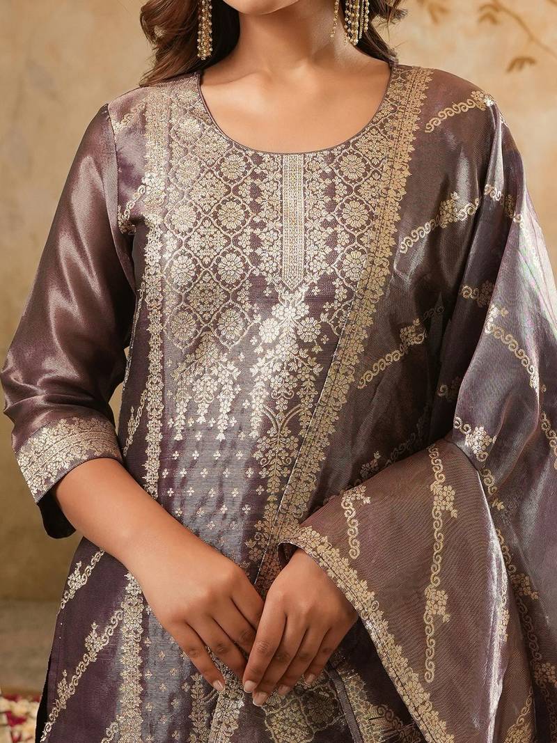 Women Kurta with Trousers & With Dupatta