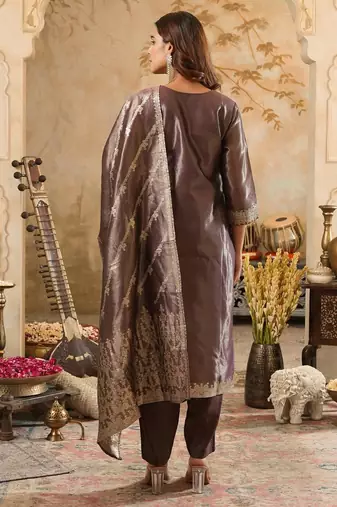 Women Kurta with Trousers & With Dupatta