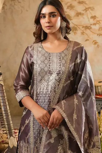 Women Kurta with Trousers & With Dupatta