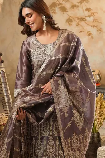 Women Kurta with Trousers & With Dupatta