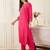 Floral Printed Thread Work Cotton Kurta With Palazzos