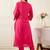 Floral Printed Thread Work Cotton Kurta With Palazzos
