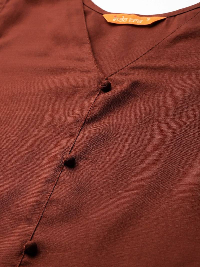 Solid Kurta with Trousers & Dupatta