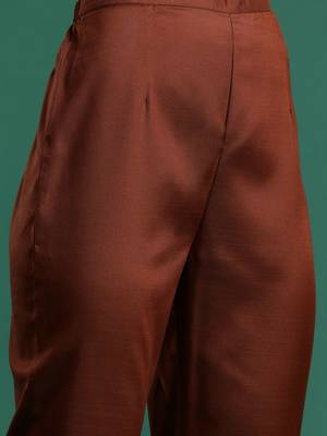 Solid Kurta with Trousers & Dupatta 3