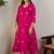 Women Ethnic Motifs Embroidered V-Neck Thread Work A-Line Kurta with Trousers