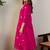 Women Ethnic Motifs Embroidered V-Neck Thread Work A-Line Kurta with Trousers