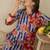 Floral Printed Shirt Collar Cotton Straight Kurti & Trousers