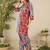 Floral Printed Shirt Collar Cotton Straight Kurti & Trousers