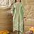 Women Floral Embroidered Thread Work Republic Day Kurta with Trousers