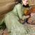 Women Floral Embroidered Thread Work Republic Day Kurta with Trousers