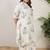 Plus Size Off White Printed Straight Kurta Palazzos Set